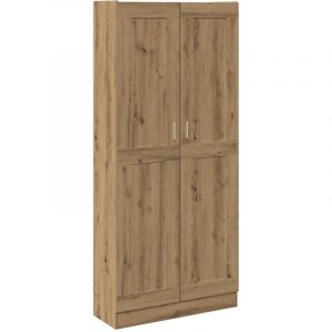 VidaXL Buffet haut chêne artisanal 82,5x30,5x185 cm bois d'ingénierie