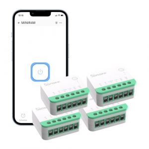 Sonoff Matter smart switch, Wifi Mini DIY module, fonctionne avec Alexa et Google Home, 4 PACK, n&eacute;cessite un fil neutre