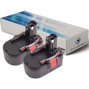 Image de Visiodirect Lot de 2 batteries 3000mAh 14.4V pour Bosch PSB 14.4V perceuse à percussion