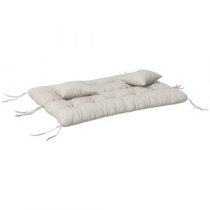 Outsunny Ensemble de 4 coussins d'extérieur pour balancelle crème