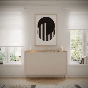 Selsey TOVI – Buffet 3 portes - cachemire/chêne Lindberg - 140 cm