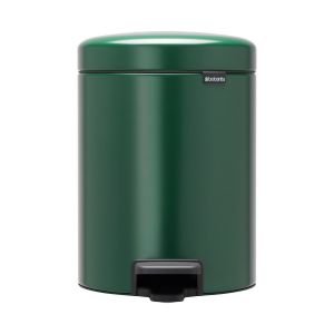 Brabantia Poubelle à Pédale Newicon, 5 Litres, avec Seau Intérieur en Plastique - Pine Green
