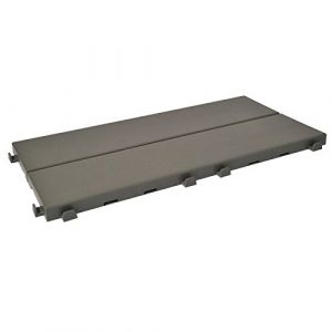 Ezooza - Piastrelle autobloccanti in Plastica con Finitura ad Effetto Legno 37,7 x 18,6 cm da Interno Esterno e Giardinoi pezzi 8 Colore: Grigio