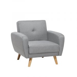 Beliani Fauteuil convertible en tissu gris Florli