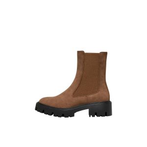 Only Femme Onlbetty-1 Noos Bottes en Nubuck Bottine, Cognac, 37 EU