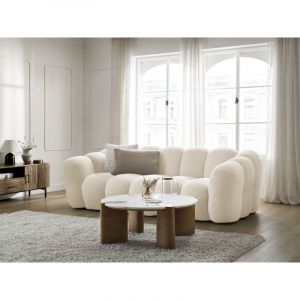 Bobochic Canap&eacute; droit fixe Canap&eacute; droit fixe 3 places hippolyte Beige