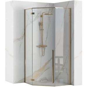 Réa Cabine de douche diamond gold 90X90