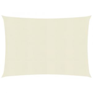 Voile toile d'ombrage parasol 160 g/m&sup2; 2,5 x 3 m PEHD cr&egrave;me 02_0009065