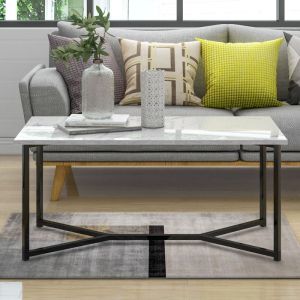 Table basse rectangulaire en bois du milieu du siècle, pour salon, blanc