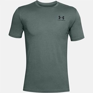 Under Armour T-Shirt en Coton chargé avec Logo UA sur la Poitrine Gauche pour Homme 2024