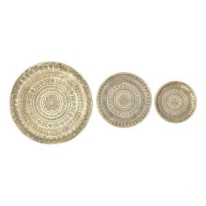 Plateau rond métal Samir Or