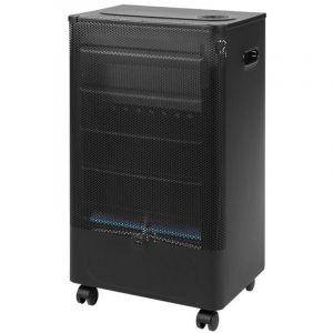 Favex Chauffage d'appoint à gaz Rudna Blue Flame - Intérieur - Brûleur Inox Infrableu - 3 Puissances de chauffe - 4200 W - jusqu'à 40 m² - Noir