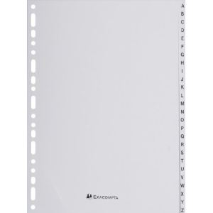 Exacompta 1726E - Intercalaire A-Z 26 positions en polypropylène (A4)