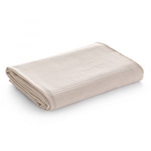 Plaid couvre-lit en coton doux beige 230x280 cm