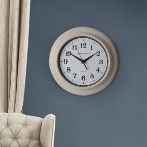 Laura Ashley Pendule murale Newgale 26 x 26cm Gris tourterelle