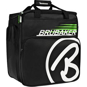 Brubaker ‘Super Champion’ - Sac à Chaussures de Ski, Sac Casque, Sac à Dos Ski - Noir/Vert