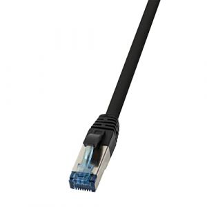 Logilink CQ6105S c&acirc;ble de r&eacute;seau 15 m Cat6a S/FTP (S-STP) Noir - C&acirc;bles de r&eacute;seau (15 m, Cat6a, S/FTP (S-STP), RJ-45, RJ-45, Noir)