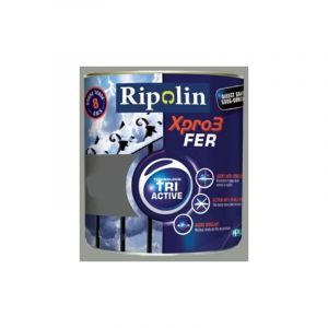 Ripolin Peinture Acrylique Xpro3 Tri Active Fer Gris argenté 0,5 l - Gris argenté