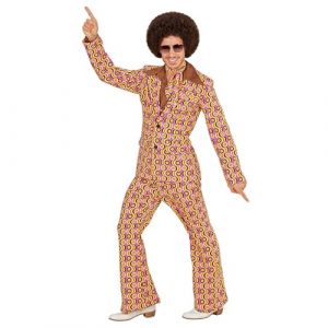 W WIDMANN MILANO Party Fashion - Costume années 70 costume, veste et pantalon, Hippie, Reggae, Flower Power, Disco Fever, Costumes de carnaval