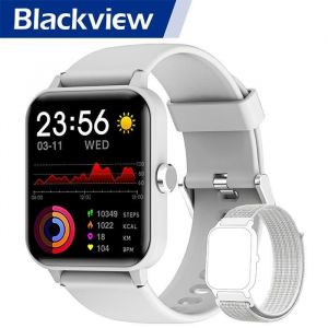 Blackview R30 Montre Connectée Femme Homme Smartwatch Bluetooth de Sport Étanche pour iOS Android - Gris