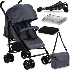 Poussette Canne Momi Akira - Légère 6.7 Kg - De 6 Mois À 15 Kg - Gris
