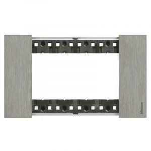 Bticino KA4804ZG Living Now Plaque 4 modules en acier 147,5 x 86 x 20 mm