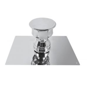 Joncoux Kit de finition haut de conduit - mod&egrave;le Apollo - Pour Po&ecirc;le &agrave; Pellets - Inox - &Oslash;100 350/500