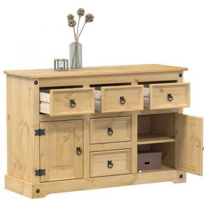 VidaXL Buffet Corona 112x40x75 cm bois massif de pin, armoire de rangement, meuble de rangement de cuisine, meuble de 4005680