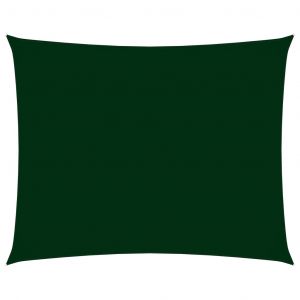 VidaXL Voile de parasol Tissu Oxford rectangulaire 4x5 m Vert foncé