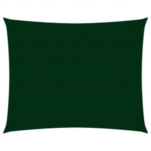 VidaXL Voile de parasol Tissu Oxford rectangulaire 4x5 m Vert foncé