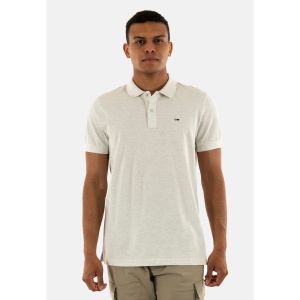 Tommy Jeans TJM Slim Placket Polo EXT S/S Polo Homme, Grey (Grey HTR), XXL