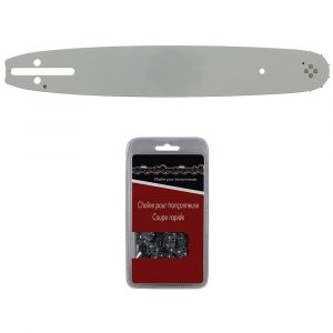 Guide 33 cm (13 pouces) + chaîne 56 maillons - Compatible tronçonneuses HUSQVARNA