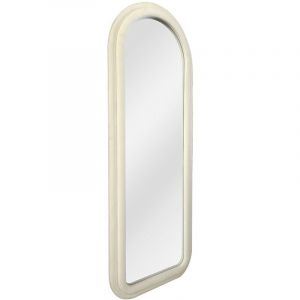 Miroir arche en velours - L. 60 x H. 160 cm - Crème - RISALI