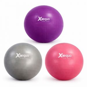 Ballon de Yoga et Pilates 56 cm en PVC &ndash; Couleur Al&eacute;atoire &ndash; Charge Max 150 kg &ndash; Fitness, Gainage, R&eacute;&eacute;ducation et &Eacute;tirements