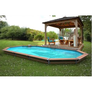Water'clip Piscine bois Siayan 730x420x129cm
