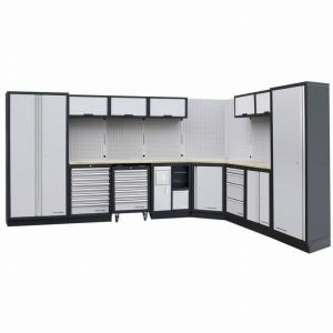 Kraftwerk Système de rangement modulaire Mobilio - 8 éléments - Plan de travail Multiplex - 3964E