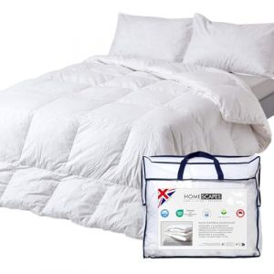 Homescapes - Couette hiver 150x200 cm en plumes et duvet de canard 13.5 Tog