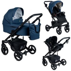 Image de Emjot Neri Smooth Poussette combin&eacute;e trio Bleu Nuit Landau poussette promenade si&egrave;ge auto iSize Groupe 0