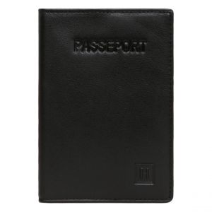 Hexagona Pochette passeport en cuir ref xga32014 noir 9.5*13.5*1