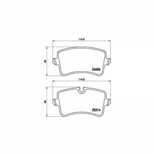 Image de Brembo 4 plaquettes de frein P85119