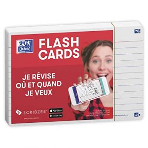 Oxford 80 flashcards - 10,5 x 14,8 cm - Flash 2.0 - Ligné -
