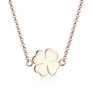 Elli Collier Femme Porte Bonheur Feuille de Trèfle - (925/1000) Argent