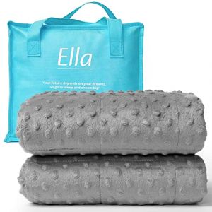 Ella Couverture lest&eacute;e pour enfant 2.4kg - 90 x 120cm - Couverture lest&eacute;e - OEKO-TEX Coton & Minky Fleece