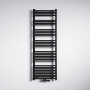 Mai&mai - Radiateur à Eau Chaude Mural Chauffage Central 180x60cm Sèche-Serviettes Gris Noir en Acier Inoxydable
