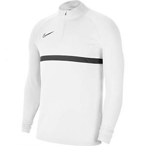 Nike Dri-FIT Academy 21 Sweat-Shirt d'entraînement pour Homme, Blanc/Noir/Noir, Taille XL