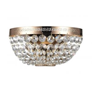 Boutica-design MAYTONI Applique Murale Flush Or & Cristal, 2 Lumières, E14