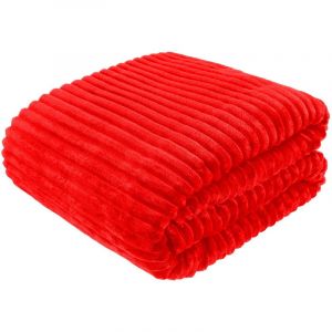 Couverture polaire WAVE 220x240 rouge