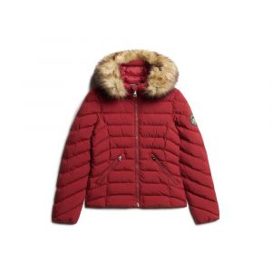Superdry Doudoune à capuche en fourrure synthétique femme Fuji