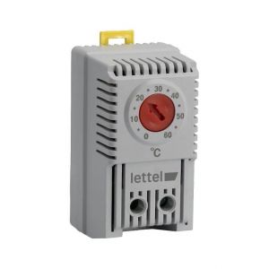 Thermostat de chauffage NF pour r&eacute;gulation d'armoire &eacute;lectrique 0-60&deg;C - LETTEL - GTA-THR-0-60