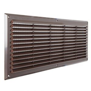 La Ventilazione AR5023M Grille de Ventilation en Plastique rectangulaire à superposer, Marron, 500x227 mm